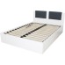 Pat Laguna 1600x2000 cu somiera rabatabila wenge cu bej